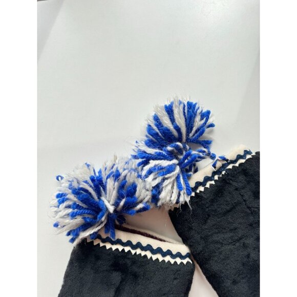 Vintage Kids' Inuit Beaded Suede Black Fur Shaft Tasseled Pom Pom Mukluk Boots - Picture 14 of 16